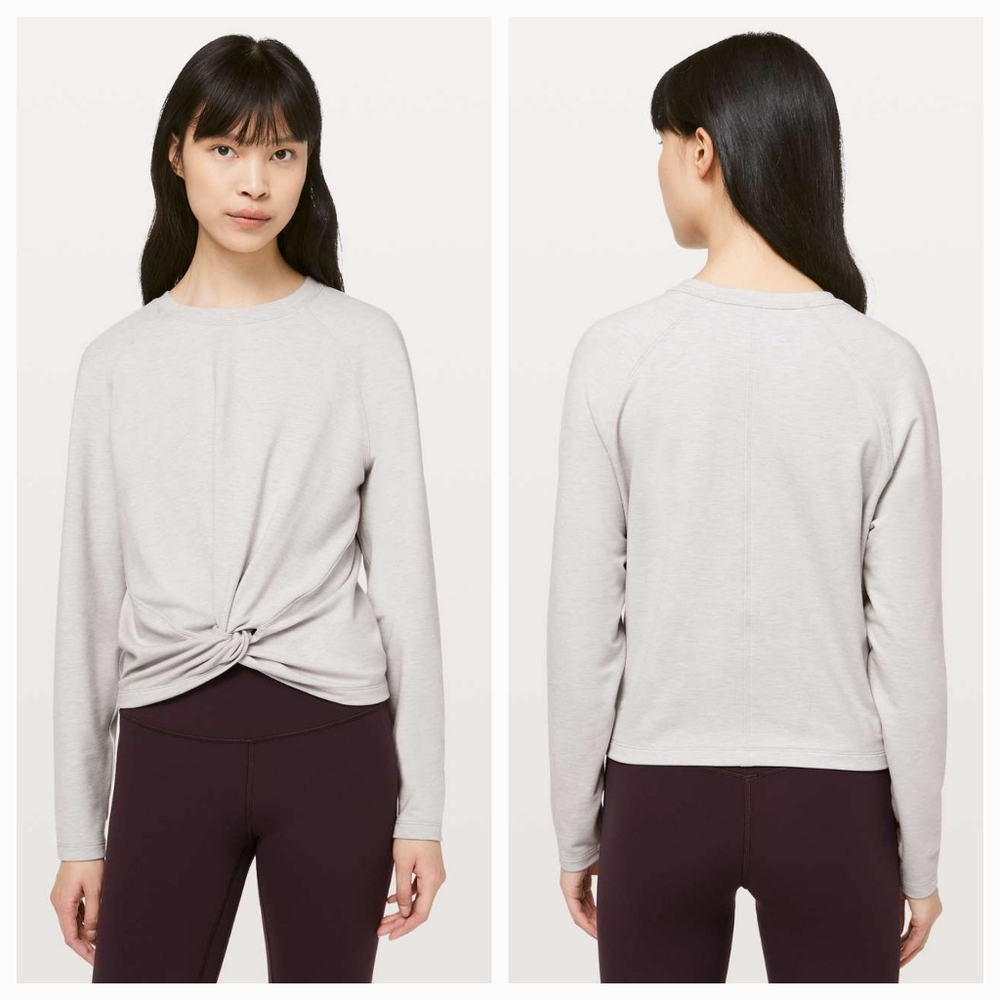 Lululemon Tuck & Gather Pullover Heathered Mod Stargaze Sz 6